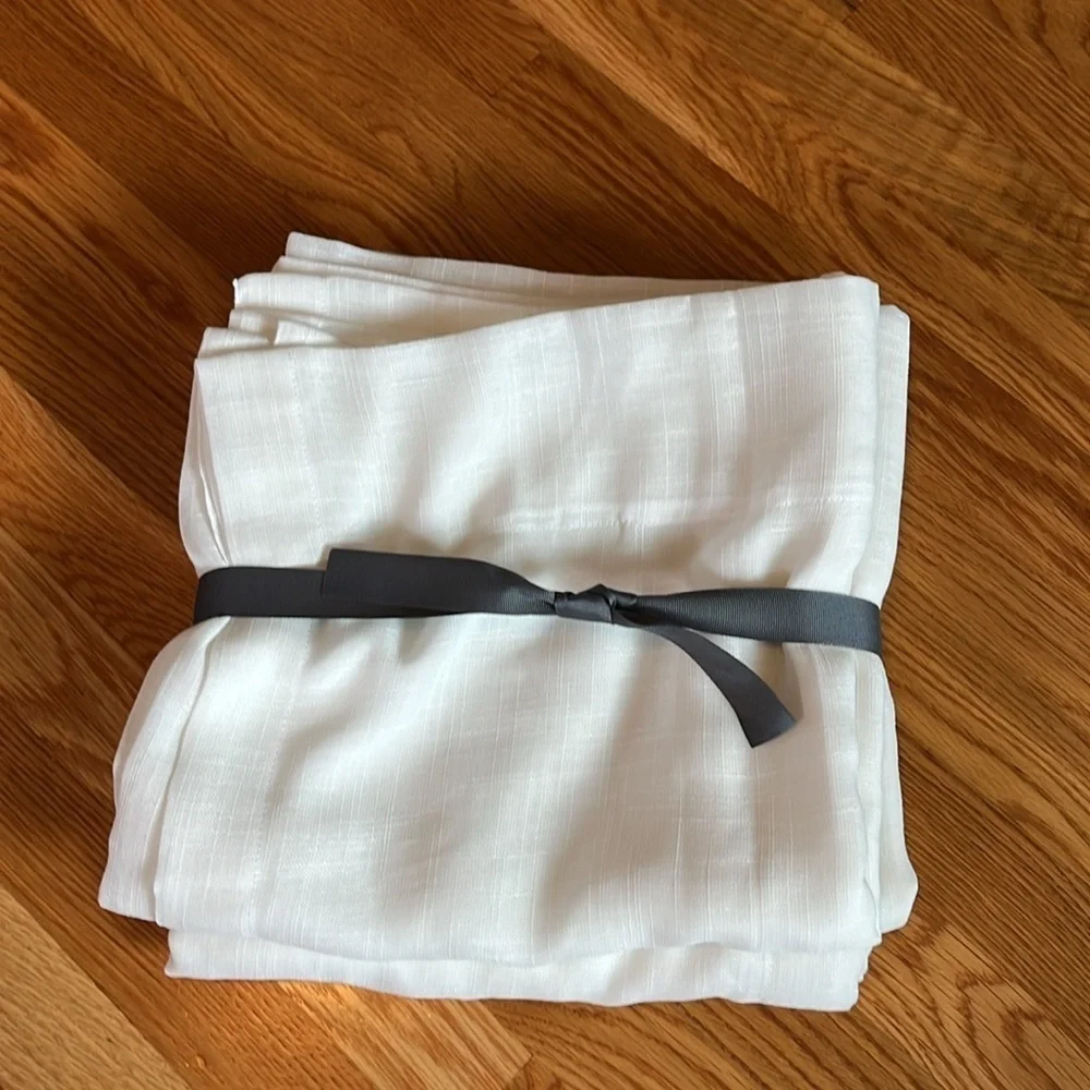 Anthropologie Leena Sheer Curtain 50 x 96 Set of 2 NWT
